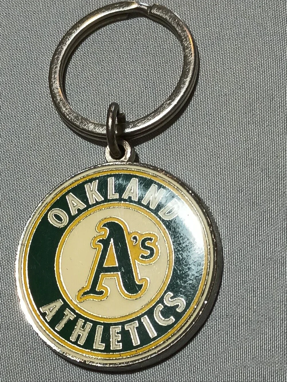 Oakland Athletics Enamel Keychain 1990's